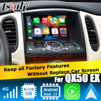 इन्फिनिटी QX50 / EX EX35 EX37 कार एंड्रॉयड 13 कारप्ले एंड्रॉयड ऑटो डिस्प्ले के साथ सिस्टम इंटरफ़ेस बॉक्स