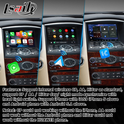 इन्फिनिटी QX50 / EX EX35 EX37 कार एंड्रॉयड 13 कारप्ले एंड्रॉयड ऑटो डिस्प्ले के साथ सिस्टम इंटरफ़ेस बॉक्स