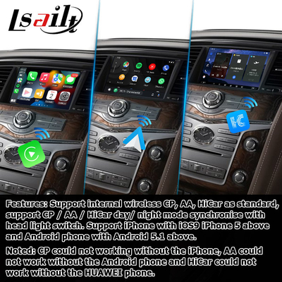 इन्फिनिटी QX80 / QX56 एंड्रॉयड ऑटो कारप्ले इंटरफेस क्वालकॉम 8+128 पर आधारित