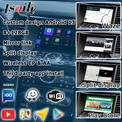 एंड्रॉयड 13 नेविगेशन कार वीडियो इंटरफ़ेस समर्थन Waze / Youtube For Infiniti QX70 / FX50 FX35 FX37