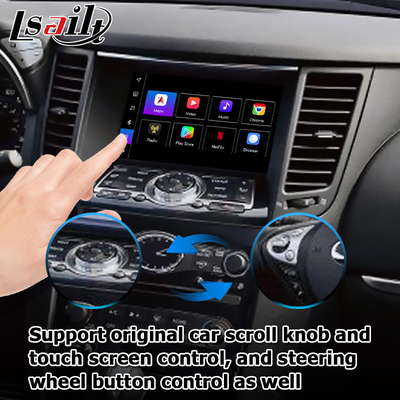 एंड्रॉयड 13 नेविगेशन कार वीडियो इंटरफ़ेस समर्थन Waze / Youtube For Infiniti QX70 / FX50 FX35 FX37