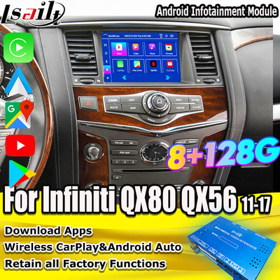 इन्फिनिटी QX80 QX56 निसान पेट्रोल 20100-2021 के लिए 8G एंड्रॉइड इन्फोटेनमेंट मॉड्यूल वायरलेस कारप्ले इंटरफ़ेस, यूट्यूब