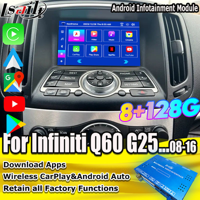 इन्फिनिटी Q60 G37 G35 Q40 2008-2016 के लिए Lsailt 8G एंड्रॉइड इन्फोटेनमेंट मॉड्यूल वायरलेस कारप्ले, एंड्रॉइड ऑटो शामिल