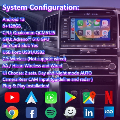 टोयोटा लैंड क्रूजर LC200 V8 LC 200 2012-2015 के लिए Lsailt एंड्रॉयड मल्टीमीडिया वीडियो इंटरफ़ेस
