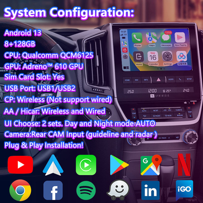 टोयोटा लैंड क्रूजर 200 LC200 VX VXR VX-R 2016-2021 के लिए Lsailt Android मल्टीमीडिया वीडियो इंटरफ़ेस