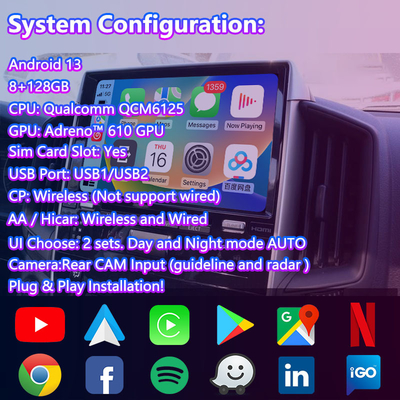 2018-2022 टोयोटा लैंड क्रूजर LC200 GX-R LC 200 GXR के लिए Lsailt Android मल्टीमीडिया वीडियो इंटरफ़ेस