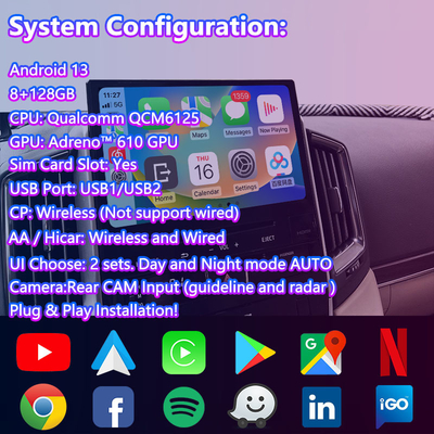 टोयोटा लैंड क्रूजर LC200 GXR GX-R FST LC 200 2018-2022 के लिए Lsailt Android मल्टीमीडिया वीडियो इंटरफ़ेस
