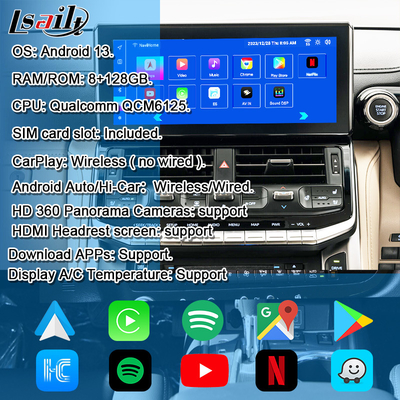 Lsailt OEM लैंड क्रूज़र 300 2022-वर्तमान के लिए Android अपग्रेड मॉड्यूल Android इंटरफ़ेस इंटीग्रेशन YouTube, Waze, Play Store