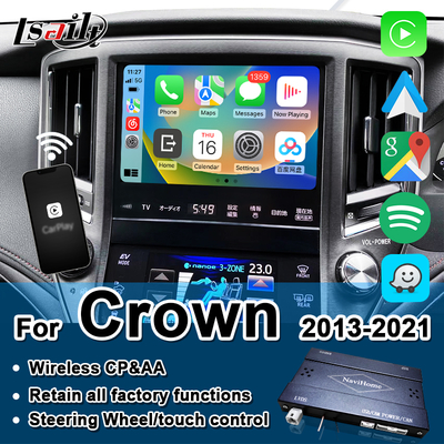 Lsailt वायरलेस Apple CarPlay Crown S210 2013-2016 AWS210 GRS210 GWS214 GWS215 Majesta Athlete Royal Saloon समर्थन रिवर्स कैमरा, एंड्रॉइड ऑटो के लिए इंटरफ़ेस