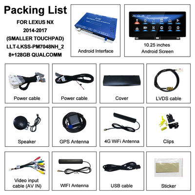 10.25 इंच लेक्सस एंड्रॉयड स्क्रीन