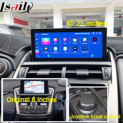 लेक्सस एंड्रॉइड स्क्रीन 8 कोर क्वालकॉम मल्टीमीडिया डिस्प्ले LEXUS NX200T NX300H 2014-2021 के लिए, जॉयस्टिक रोटरी नॉट कंट्रोल, YouTube, Google Play, CarPlay का समर्थन करता है