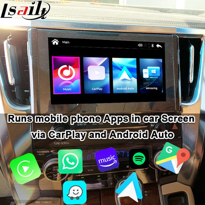 वायरलेस Apple CarPlay/Android ऑटो अपग्रेड मॉड्यूल Alphard 30 सीरीज Vellfire Toyota समर्थन एफएम रेडियो,ए/सी, मिररिंग,कैमरे के लिए