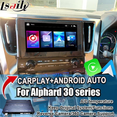 वायरलेस Apple CarPlay/Android ऑटो अपग्रेड मॉड्यूल Alphard 30 सीरीज Vellfire Toyota समर्थन एफएम रेडियो,ए/सी, मिररिंग,कैमरे के लिए