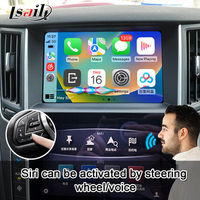 Q50 Q60 OEM Apple CarPlay अपग्रेड मॉड्यूल इंटीग्रेशन मोबाइल फ़ोन मिररिंग, AC तापमान डिस्प्ले, गूगल मैप, Spotify