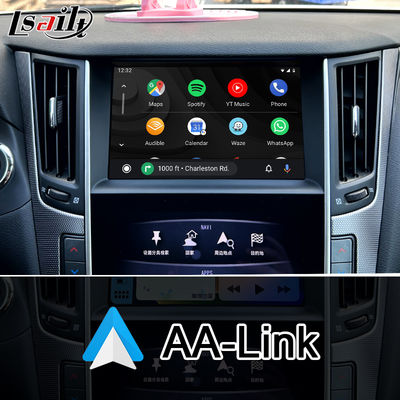 Q50 Q60 OEM Apple CarPlay अपग्रेड मॉड्यूल इंटीग्रेशन मोबाइल फ़ोन मिररिंग, AC तापमान डिस्प्ले, गूगल मैप, Spotify