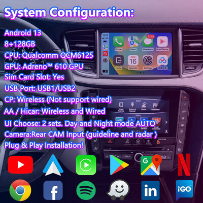 2018-2022 इनफिनिटी QX50 के लिए Lsailt Android Carplay मल्टीमीडिया वीडियो इंटरफ़ेस