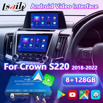 कारप्ले के साथ टोयोटा क्राउन S220 2018-2022 के लिए Lsailt एंड्रॉइड मल्टीमीडिया वीडियो इंटरफ़ेस