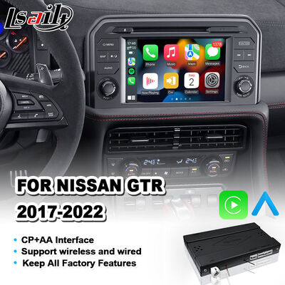 Lsailt निसान GT-R R35 2017-2022 कारप्ले इंटरफ़ेस OEM एकीकरण मॉड्यूल फैक्टरी स्क्रीन वायरलेस एंड्रॉयड ऑटो अपग्रेड