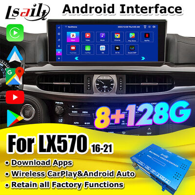 LX570 लेक्सस RX GX LS NX ES इंटीग्रेशन के लिए OEM Android अपग्रेड मॉड्यूल वायरलेस कारप्ले, एंड्रॉइड ऑटो, यूट्यूब, नेटफ्लिक्स