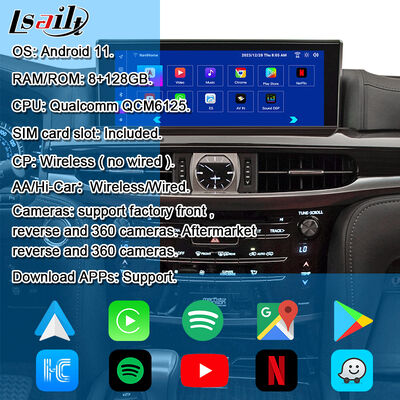 LX570 लेक्सस RX GX LS NX ES इंटीग्रेशन के लिए OEM Android अपग्रेड मॉड्यूल वायरलेस कारप्ले, एंड्रॉइड ऑटो, यूट्यूब, नेटफ्लिक्स