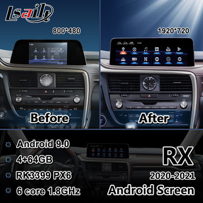 लेक्सस RX RX350 RX450h के लिए Lsailt 12.3 इंच वायरलेस एंड्रॉइड ऑटो कारप्ले मल्टीमीडिया स्क्रीन