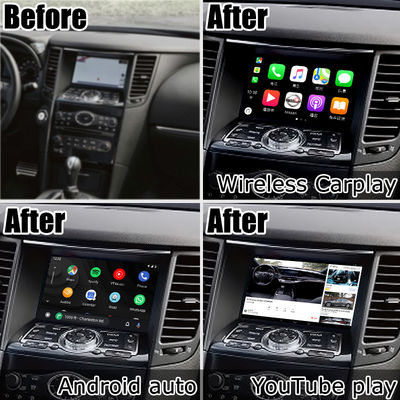 एंड्रॉयड 13 नेविगेशन कार वीडियो इंटरफ़ेस समर्थन Waze / Youtube For Infiniti QX70 / FX50 FX35 FX37