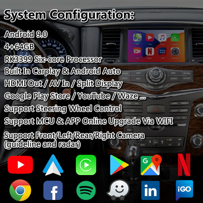 2012-2017 निसान पेट्रोल Y62 के लिए Lsailt 4+64GB Android वीडियो इंटरफ़ेस वायरलेस कारप्ले