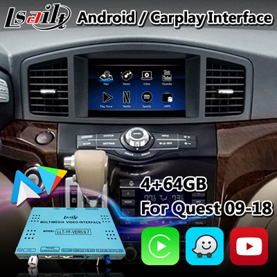 निसान क्वेस्ट E52 के लिए Lsailt Android Carplay इंटरफ़ेस वायरलेस Android Auto के साथ