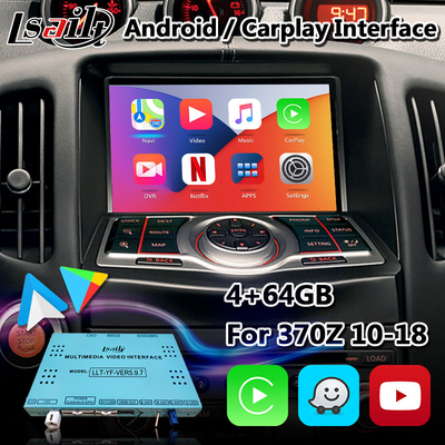 वायरलेस Android Auto Youtube Waze के साथ निसान 370Z के लिए Lsailt Android Carplay इंटरफ़ेस