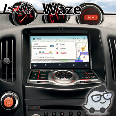 यूट्यूब वेज़ नेटफ्लिक्स के साथ निसान 370Z के लिए Lsailt Android Carplay इंटरफ़ेस