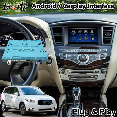 नेटफ्लिक्स यांडेक्स वेज़ के साथ इनफिनिटी JX35 के लिए Lsailt Android नेविगेशन कारप्ले इंटरफ़ेस बॉक्स