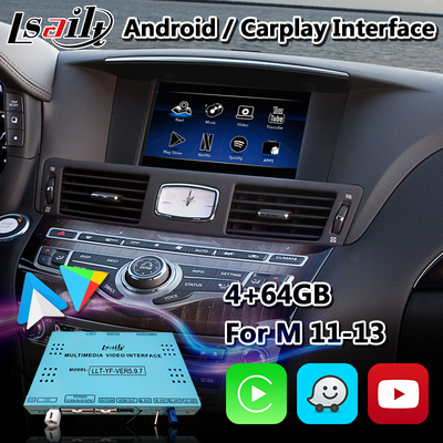 Lsailt Carplay Android मल्टीमीडिया इंटरफ़ेस Infiniti M37S M37 M35 M45 के साथ Netflix Yandex के लिए