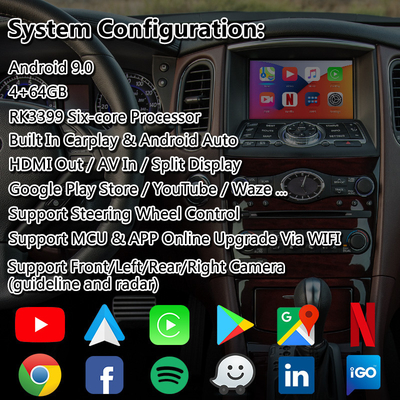 वायरलेस कारप्ले के साथ 2017-2022 Infiniti QX50 के लिए Lsailt 4+64GB Android मल्टीमीडिया वीडियो इंटरफ़ेस