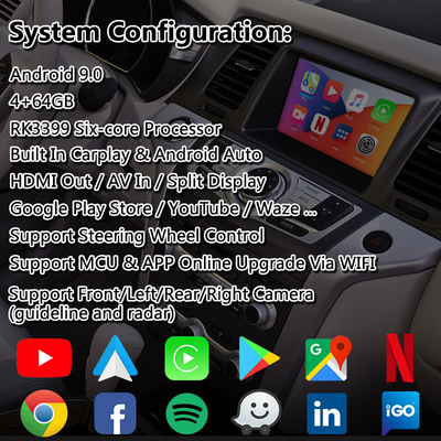 कारप्ले के साथ निसान मुरानो Z51 के लिए Lsailt Android नेविगेशन कार मल्टीमीडिया इंटरफ़ेस